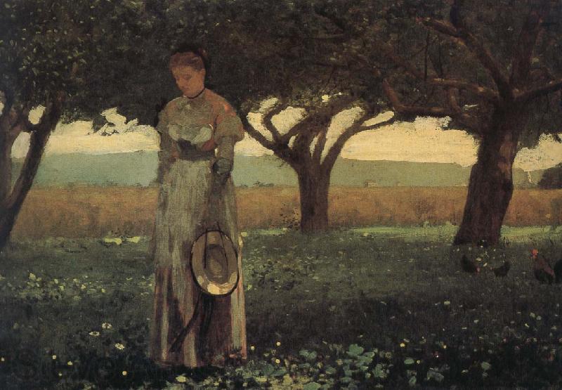 Winslow Homer The girl in the orchard France oil painting art